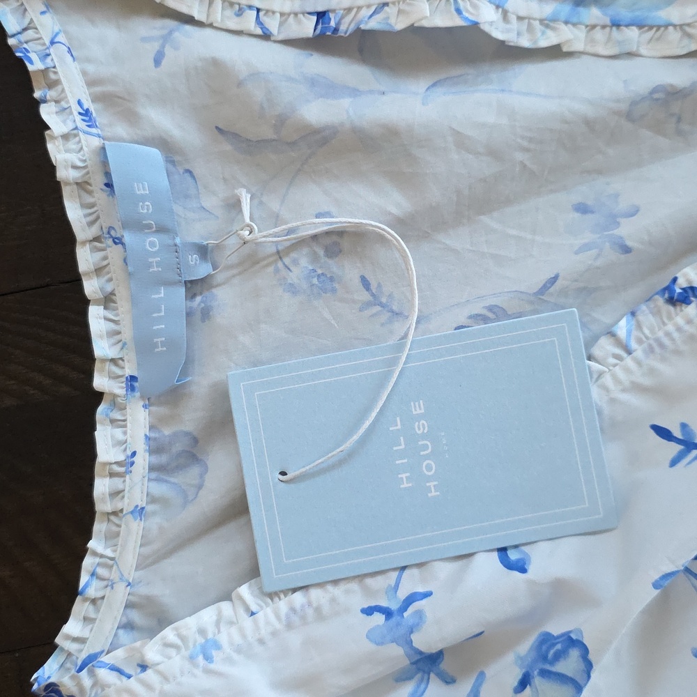 NWT Hill House Sabrina Nap Dress in Blue Botanical Coquette Cottage, Size S - Picture 7 of 13